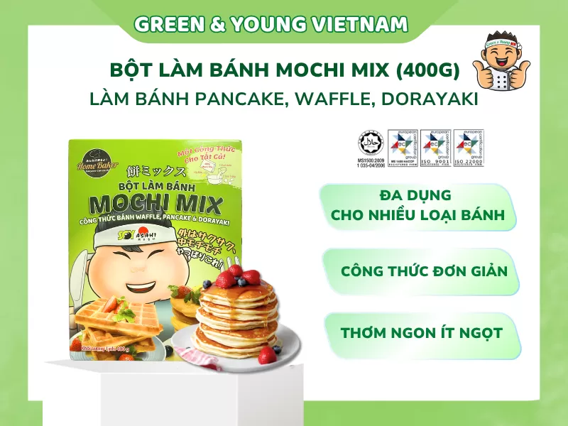 Bột làm bánh Pancake, Bánh Waffle, Bánh cá trộn sẵn