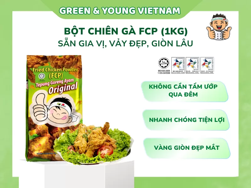 Bột chiên gà cao cấp Fcp túi 1kg