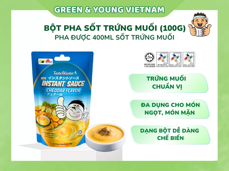 Bột sốt phô mai ăn liền Cheddar cao cấp